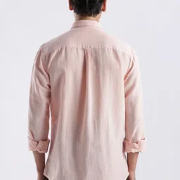 TURMS Men Stain And Water Repellent Anti Odor Button Down Collar Kansas Linen Solid Shirt image 2