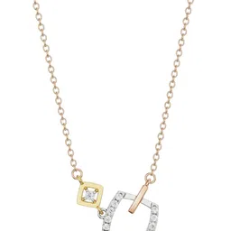 Emori Geometric Sqaure Diamond Necklace-image-80
