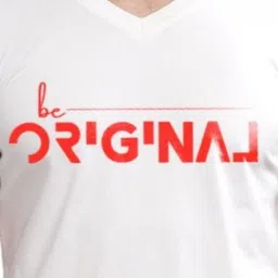 SOLACEACTIVE Men Typography Printed V-Neck Cotton T-shirt image 5