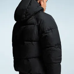 Bershka Hooded Longline Padded Jacket image 3