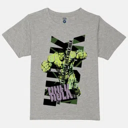 YK Disney Boys Avengers Printed Cotton Applique T-shirt-picture-44