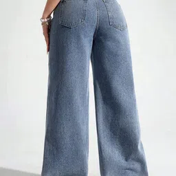 aadvi fashion Women Boot-Leg High Rise Blue Jeans image 3