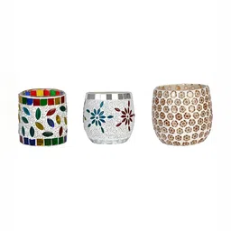 1ST TIME White & Red 3 Pieces Cylindrical Shaped Candle Holders-picture-18