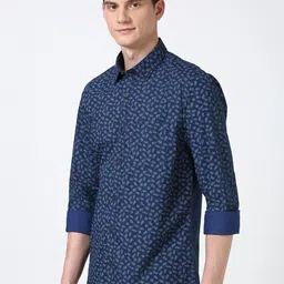 Peter England Casuals Men Slim Fit Floral Opaque Printed Casual Shirt image 5