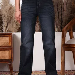 VBEAUTI Women Comfort Straight Fit High-Rise Light Fade Acid Wash Jeans-image-51