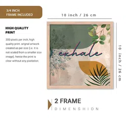 Kotart Brown & Green Set of 2 Piece Wood Wall Paintings image 5