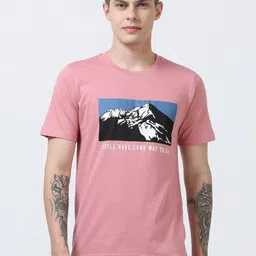Quco Men Graphic Printed Biowashed Round Neck Cotton Tshirt-image-89