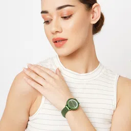 SZN Women Dial & Reset Time Analogue Watch Laxi GreenSZN image 3
