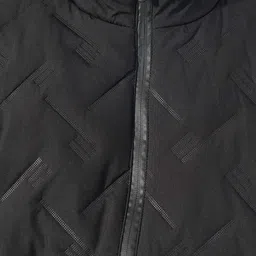 Styli Men High Neck Chevron Quilted Puffer Jacket with Badge image 5