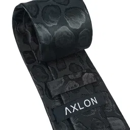 AXLON Men Geometric Tie Pocket Square Cufflink & Flower Pin Accessory Gift Set image 5