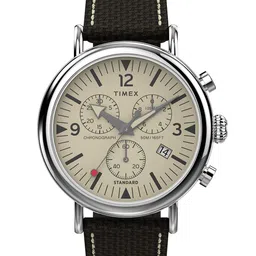 Timex Men Brass Dial & Leather Straps Analogue Chronograph Watch TW2V43800UJ-picture-41