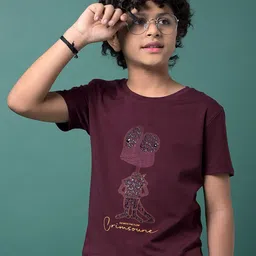Crimsoune Club Boys Typography Printed T-shirt-picture-42