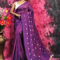 RIDDHIMAN FASHION Ethnic Motifs Pure Cotton Saree-picture-24