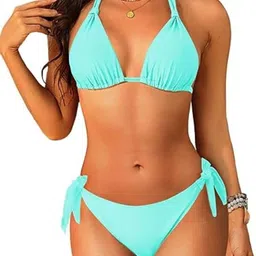 D ATTIRES Halter Neck Swim Bikini Set-picture-38