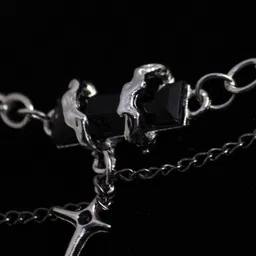 SALTY Pack of 2 Men Rugged Black Modern Chain image 3