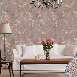 Asian royal Brown & Pink Printed Self Adhesive Wall Sticker-picture-3