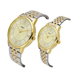 Timex Unisex Brass Dial & Stainless Steel Bracelet Style Straps Analogue Watch TW00PR333 image 4