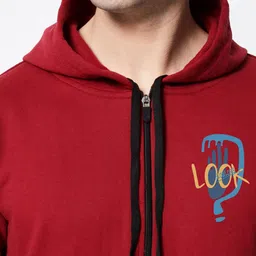SLOWLORIS Men Printed Hooded Long Sleeves Sweatshirt image 5