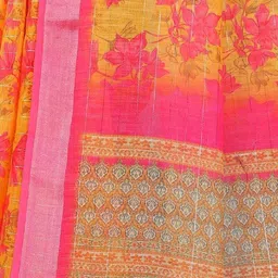 PAYAL CREATION Floral Printed Zari Pure Georgette Saree image 4