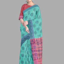 The Chennai Silks Ethnic Motif Saree with Blouse-picture-39