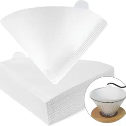 doppio Coffee Filter Paper 02 Size – 100 Pieces (Bleached, Cone Shape) Indian Coffee Filter-picture-18