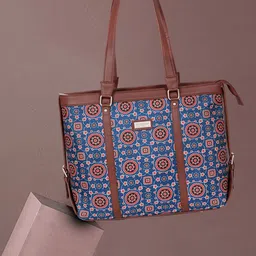 HARD CRAFT Floral Printed Structured Shoulder Bag with Cut Work-picture-17