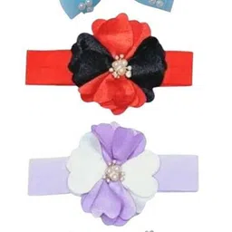 Medbuddy Girls Pack of 4 Flower & Bow Embellished Hairband image 3