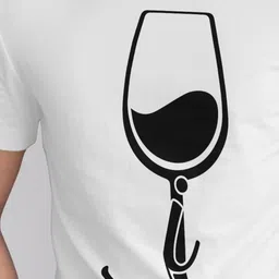 Seekbuylove Men Printed Round Neck Short Sleeves Bio Finish Cotton T-shirt image 5