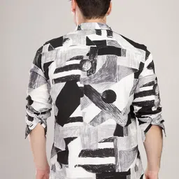 THE BEETEL HOUSE Men Nylon Abstract Print Regular Slim Fit Casual Shirt image 3