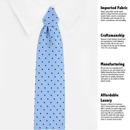 kavove KOVOVE Men Blue & Black Printed Broad Tie image 3