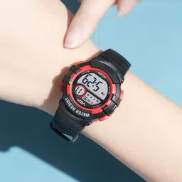 V2A Kids Printed Dial & Bracelet Style Digital Multi-Function Watch DK8206-Planets-Black image 4