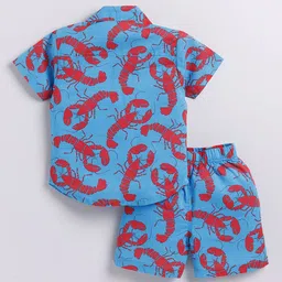 Clt.s Unisex Kids Cotton Animal Printed Half Sleeve Night suit image 2