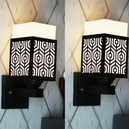 Gojeeva Brown Wood Square Wall Lamps-picture-42