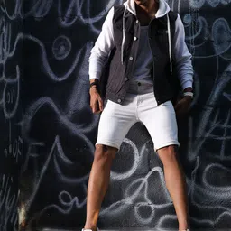 Campus Sutra Men Hooded Colourblocked Lightweight Denim Jacket image 3