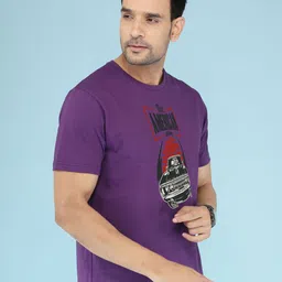 NOBLE HUSTLE Men Graphic Printed Round Neck Cotton T-shirt image 5