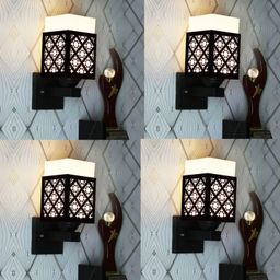 Gojeeva Black Wood Square Shaped Wall Lamp-picture-14