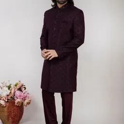 AEN FASHION Raxon Luxury Men Sherwani with Pyjamas image 3