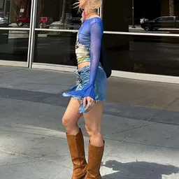 StyleCast x Revolte Women Abstract Printed One Shoulder Top image 4