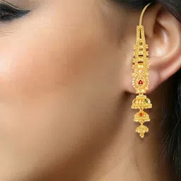 VIVASTRI Women Gold-Plated Alloy Earrings image 3