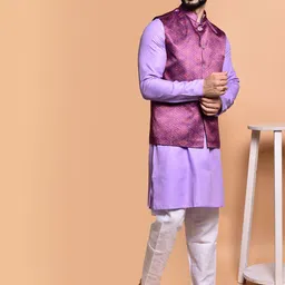 PRINTCULTR Men Regular Pure Cotton Kurta with Trousers image 4