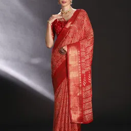 Anouk Rustic Zari Art Silk Sungudi Saree image 1