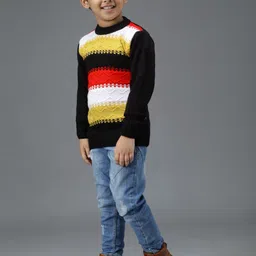 anixa TRENDY WORLD Boys Pack of 2 Striped Woollen Pullover image 5