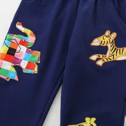 LULU & SKY Boys Floral Printed Zip Trousers image 4