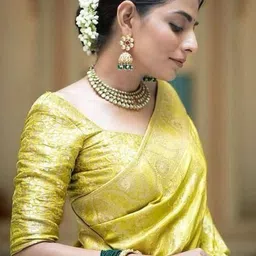 VelvetHue Woven Design Zari Art Silk Handloom Banarasi Saree image 4