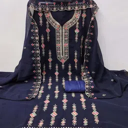 KALINI Embroidered Unstitched Dress Material-picture-23