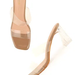 MOZAFIA Women Transparent Open Toe Block Heel Sandals-image-99