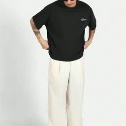 HASTEN Men Printed Drop-Shoulder Sleeves T-shirt image 2