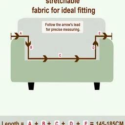 House of Quirk Solid Jacquard Double Seater Sofa Cover with Arms image 4