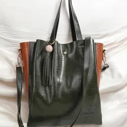 Warbler Women Textured Shopper Tasselled Tote Bag-picture-41