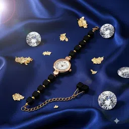 Moover Women Embellished Dial & Ceramic Bracelet Style Straps Analogue Watch BRCLTWTC-BLK-J1 image 5